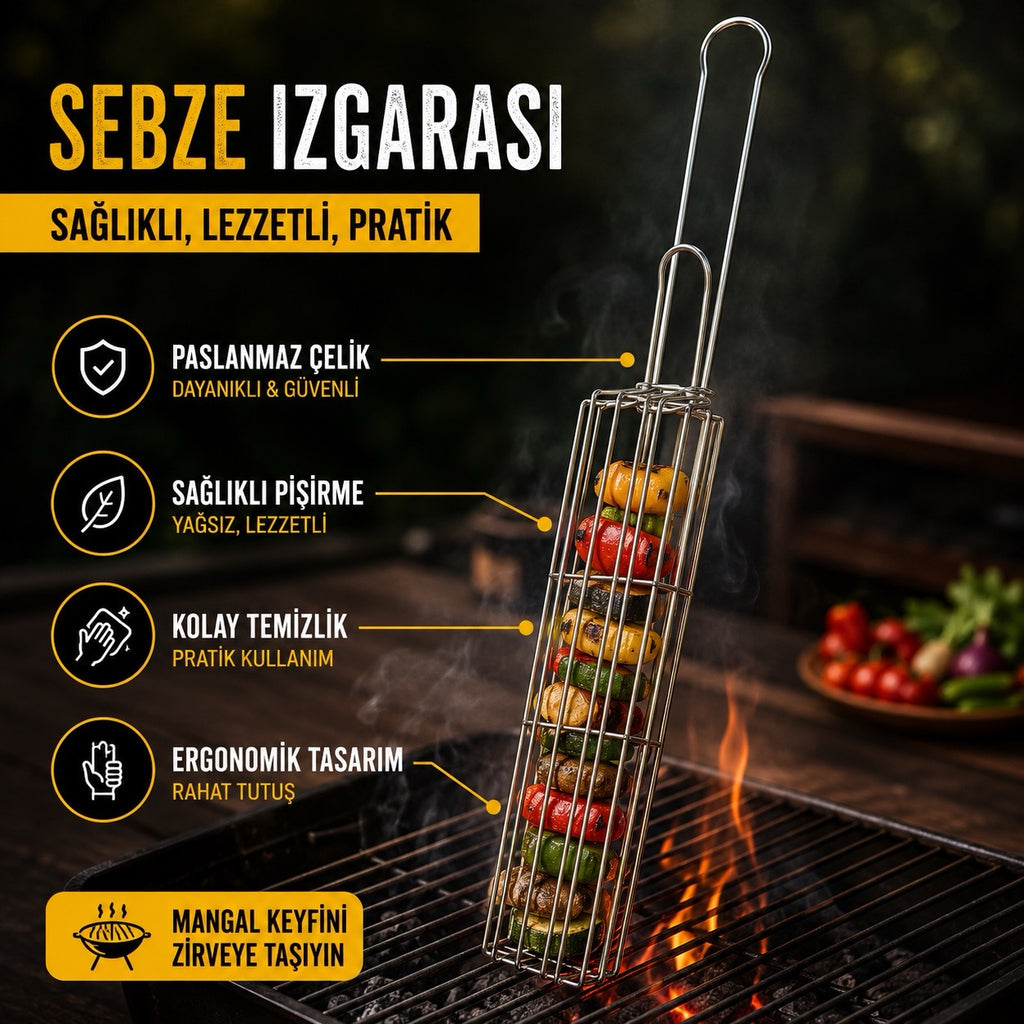 Kvox Paslanmaz Çelik Sebze Izgarası